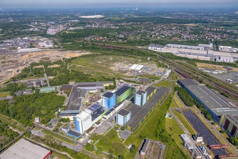 Aerial photo, thyssenkrupp Steel Europe, Borsigplatz, Dortmund, Ruhr area, North Rhine-Westphalia,