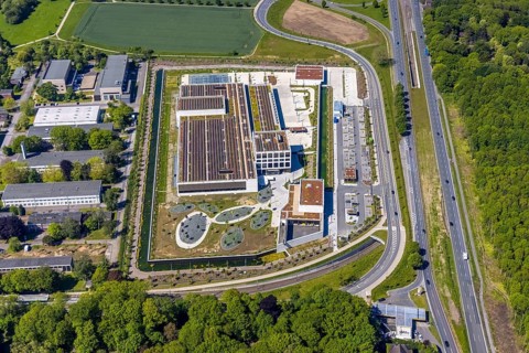 Aerial photo, Deutsche Federal Bank, Aplerbeck, Dortmund, Ruhr area, North Rhine-Westphalia,