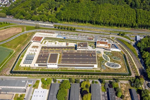 Aerial photo, Deutsche Federal Bank, Schüren, Dortmund, Ruhr area, North Rhine-Westphalia, Germany,