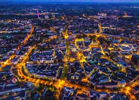 Aerial view, Wallring, Ostwall, city centre view, city, Dortmund, Ruhr area, North