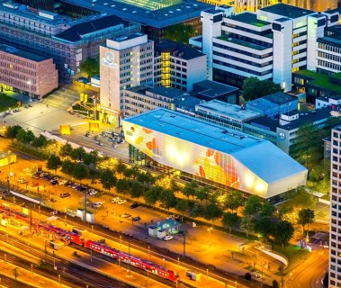 Aerial photo, German Football Museum, city, Dortmund, Ruhr area, North Rhine-Westphalia, Germany,