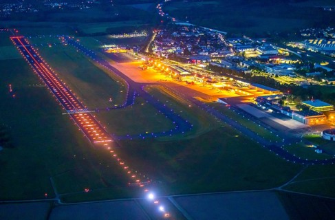 Aerial photo, Dortmund Airport, DTM, Wickede, Dortmund, Ruhr area, North Rhine-Westphalia, Germany,