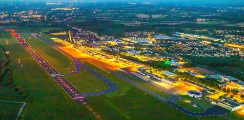 Aerial photo, Dortmund Airport, DTM, Wickede, Dortmund, Ruhr area, North Rhine-Westphalia, Germany,