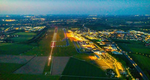 Aerial photo, Dortmund Airport, DTM, Wickede, Dortmund, Ruhr area, North Rhine-Westphalia, Germany,