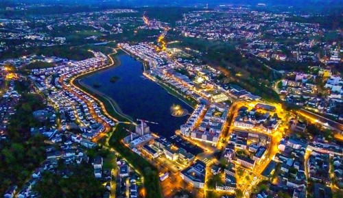 Aerial photo, Phoenix-See, Hörde, Dortmund, Ruhr area, North Rhine-Westphalia, Germany, DE,