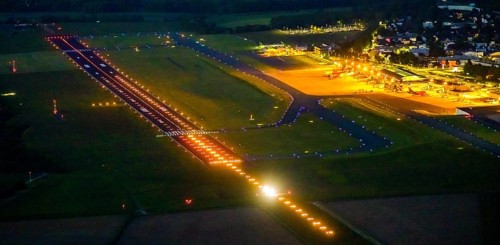 Aerial photo, Dortmund Airport, DTM, Wickede, Dortmund, Ruhr area, North Rhine-Westphalia, Germany,