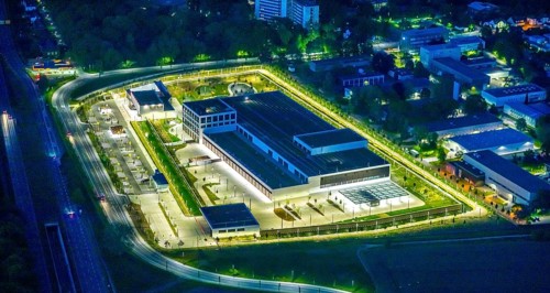 Aerial view, Deutsche Federal Bank branch, Aplerbeck, Dortmund, Ruhr area, North Rhine-Westphalia,