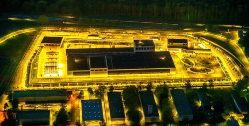 Aerial view, Deutsche Federal Bank branch, Aplerbeck, Dortmund, Ruhr area, North Rhine-Westphalia,