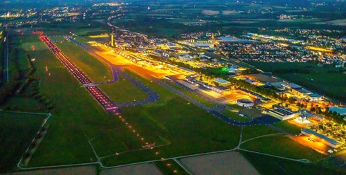 Aerial photo, Dortmund Airport, DTM, Wickede, Dortmund, Ruhr area, North Rhine-Westphalia, Germany,