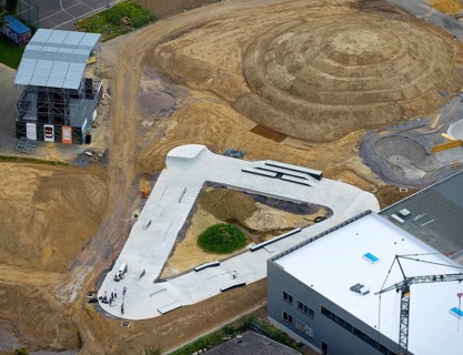 Aerial view, Skatepark Hombruch BMX and Mountainbike area in the district Menglinghausen in