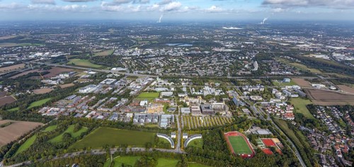 Aerial view of TZDO - TechnologieZentrumDortmund GmbH, Technische Universität Dortmund Campus Nord