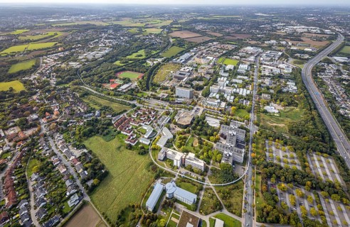 Aerial view of TZDO - TechnologieZentrumDortmund GmbH, Technical University Dortmund Campus North