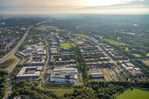 Aerial view, Dortmund University of Technology and Dortmund University of Applied Sciences and Arts