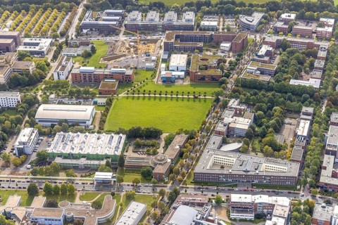 Aerial view of TZDO - TechnologieZentrumDortmund GmbH, Technische Universität Dortmund Campus Nord
