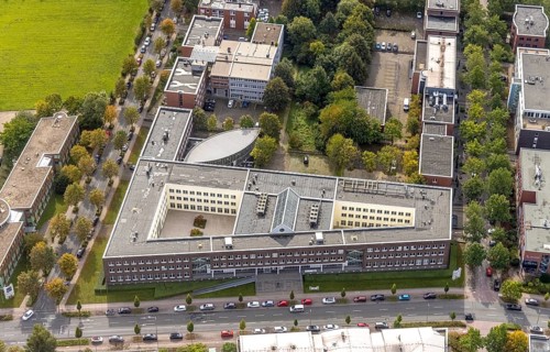 Aerial view of the TZDO - TechnologieZentrumDortmund GmbH, Technische Universität Dortmund Campus
