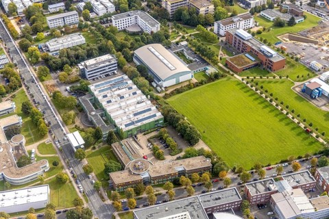 Aerial view of TZDO - TechnologieZentrumDortmund GmbH, Technische Universität Dortmund Campus Nord