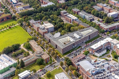 Aerial view of the TZDO - TechnologieZentrumDortmund GmbH, Technische Universität Dortmund Campus
