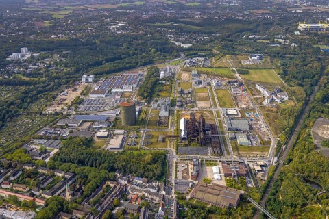 Phönix-West Areal and Hoesch-Gasometer as well as Wilo Park, BMW branch Dortmund, INTECH Die