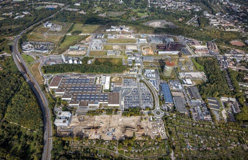 Phönix-West Areal and Hoesch-Gasometer as well as Wilo Park, BMW branch Dortmund, INTECH Die