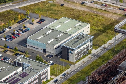 Phönix-West area with company building Albonair in the district Hörde in Dortmund, Ruhr area, North