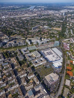 Aerial view of the future METRO Campus in Düsseldorf Flingern at METROstraße 1, Flingern,