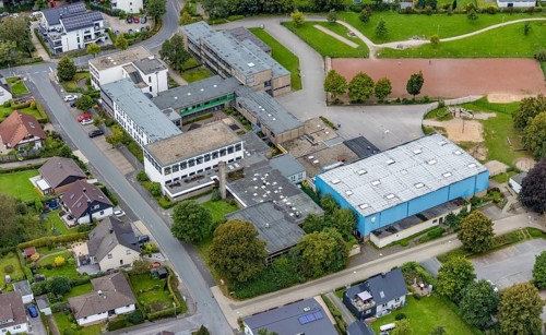 Aerial photo, Breckerfeld primary school in Breckerfeld, Sauerland, North Rhine-Westphalia,