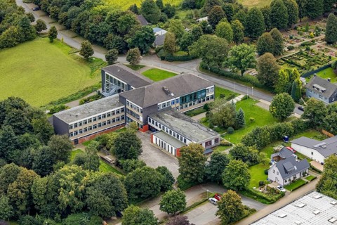 Aerial photo, St. Jacobus secondary school in Breckerfeld, Sauerland, North Rhine-Westphalia,
