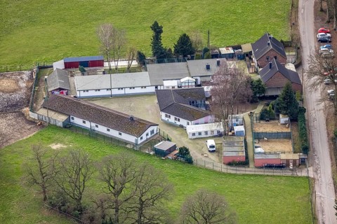 Aerial photo, animal shelter Tierfreunde Bottrop e.V. im Deutschen Tierschutzbund, Bottrop, Ruhr