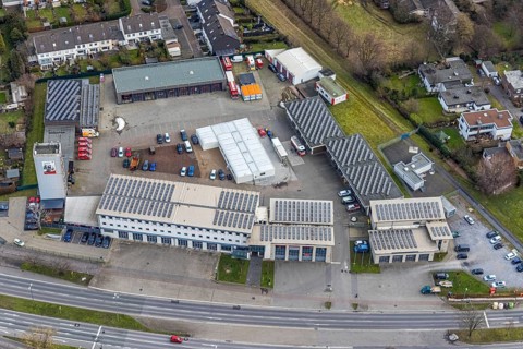 Aerial photo, Bottrop city fire brigade association, Bottrop, Ruhr area, North Rhine-Westphalia,