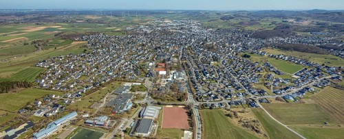 Aerial view, local view, sports field Carl-Diem-Weg, SV 1920 Brilon e.V., stadium Zur Jakobuslinde,