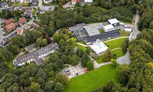 Aerial view, Specialist hospital Homborn and short-stay home Homborn in the district Zurstraße in