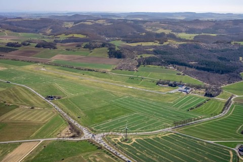 Aerial photo, Brilon Hochsauerland airfield, Zum alten Tower, EFR Brilon Landeplatz, Brilon,