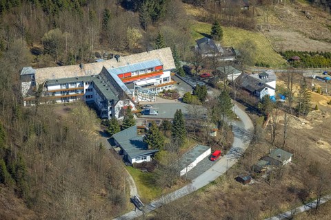 Aerial view, Kursanatorium Hochsauerland Haus der Kriegsblinden, Kriegsblinden-Hilfsverein