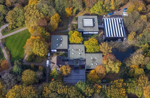 Aerial view, Josef Albers Museum Quadrat im Stadtgarten im Stadtteil Süd-West in Bottrop, Ruhr