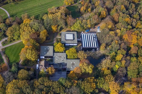 Aerial view, Josef Albers Museum Quadrat im Stadtgarten im Stadtteil Süd-West in Bottrop, Ruhr