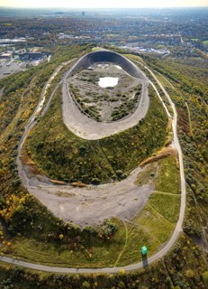 Aerial view, Haniel spoil tip in the Fuhlenbrock district of Bottrop, Ruhr area, North