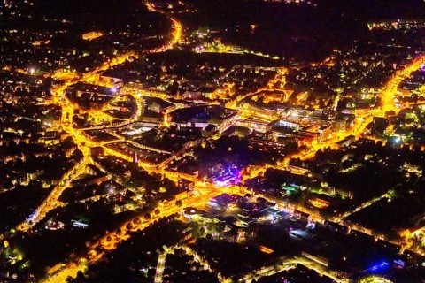 Aerial view, city, Hansa Zentrum, Berliner Platz shopping centre, south-west, Bottrop, Ruhr area,