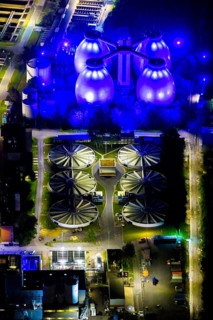 Aerial view, Emschergenossenschaft Klärwerk Bottrop, Welheim, Bottrop, Ruhr area, North