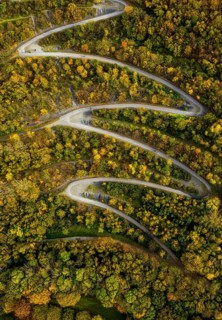 Aerial view, serpentine path to the tetrahedron on the Beckstraße spoil tip in the Batenbrock-Nord