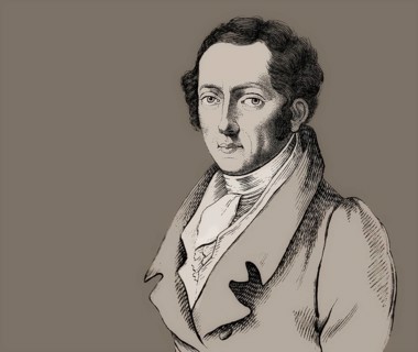 Portrait of Joseph Ritter von Fraunhofer, 1787 – 1826, German physicist and optical lens