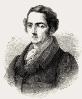 Portrait of Joseph Ritter von Fraunhofer, 1787 – 1826, German physicist and optical lens