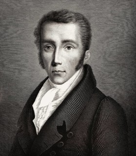 Portrait of Joseph Ritter von Fraunhofer, 1787 – 1826, German physicist and optical lens