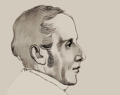 Portrait of Joseph Ritter von Fraunhofer, 1787 – 1826, German physicist and optical lens