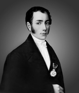 Portrait of Joseph Ritter von Fraunhofer, 1787 – 1826, German physicist and optical lens