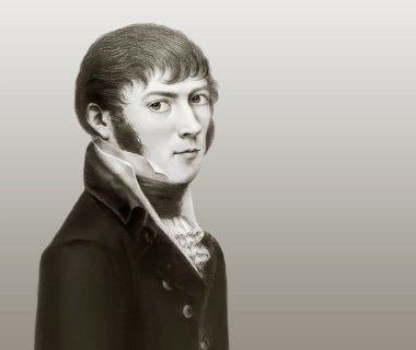 Portrait of Joseph Ritter von Fraunhofer, 1787 – 1826, German physicist and optical lens
