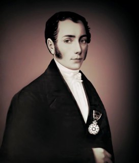 Portrait of Joseph Ritter von Fraunhofer, 1787 – 1826, German physicist and optical lens