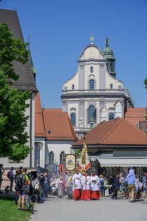 Procession on 1 May from the Papal Basilica of St. Anna, Altötting, Bavaria, Germany