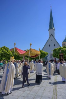Procession on 1 May to the Chapel of Mercy, Altötting, Bavaria, Germany