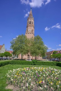 St Jodok's Park and Church, Landshut, Bavaria, Germany
