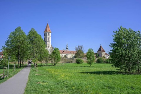 Catholic parish church of St John the Baptist and defence wall, Bad Radkersburg, Styria, Austria